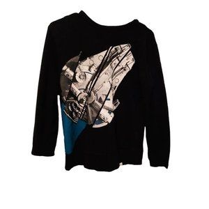 Star Wars Boys Sweatshirt Shirt GAP Size XL Black Millenium Falcon